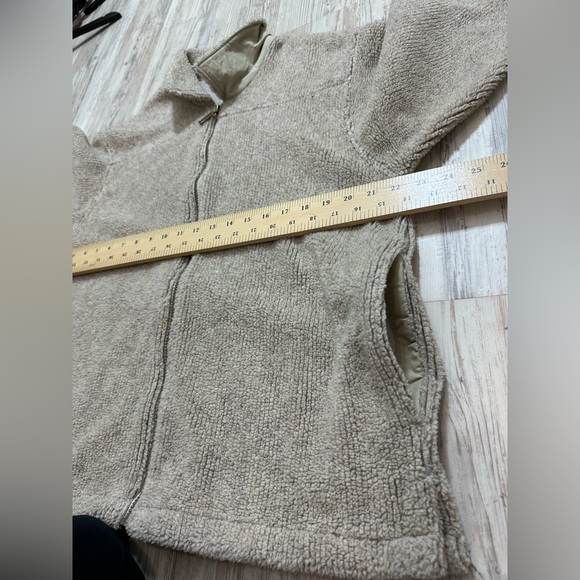 Vintage LL Bean Jacket Mens M Beige Fleece Warm Up 80’s 90’s Y2K MADE IN 🇺🇸 - Picture 8 of 13